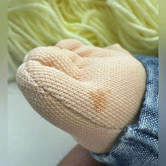 Vintage Cabbage Patch Doll in Denim Dress with Blonde Hair - Picture 9 of 15